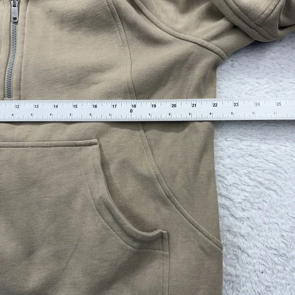 Lululemon Scuba Oversized Half-Zip Funnel Neck Tan Khaki M/L Sweatshirt - Picture 5 of 8